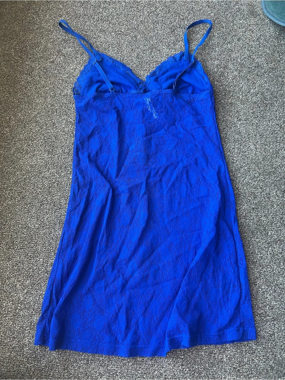 2010 vintage cosabella Royal Blue Lace Slip Dress